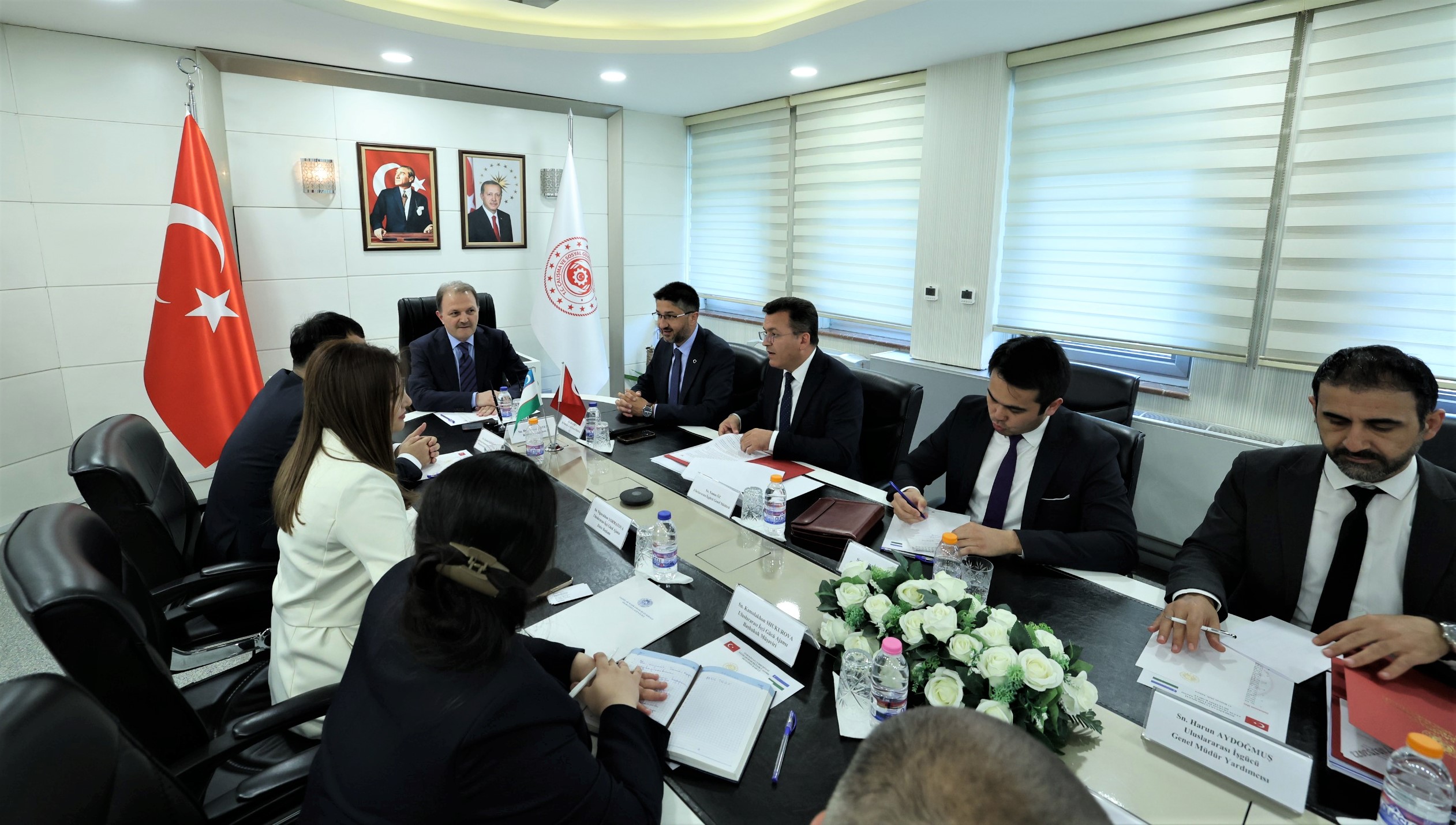 Within the scope of the Action Plan entered into force on 7 May 2025 between our Ministry and the Ministry of Employment and Poverty Reduction of the Republic of Uzbekistan, a delegation consisting of officials from the International Migration Agency of the Republic of Uzbekistan paid a working visit to our Ministry.