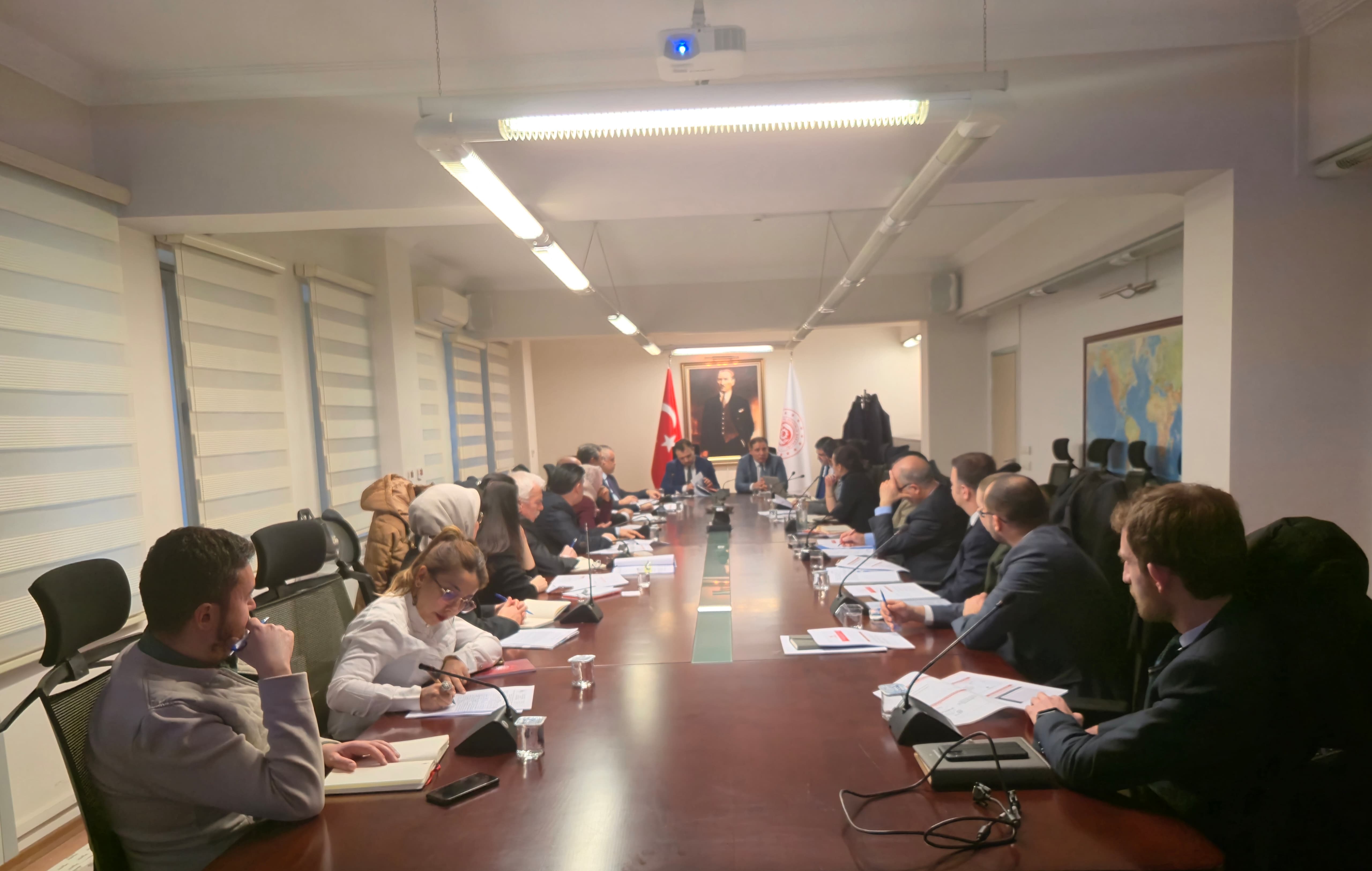 The meeting on the integration of our Ministry's Overseas Organisation Information Management System (YTBYS) into the Ministry of Foreign Affairs konsolosluk.net application was held at the facilities of the Ministry on 26.12.2024 under the chairmanship of Mr. Oğuz TUNCAY, Director General of Foreign Relations and European Union. 