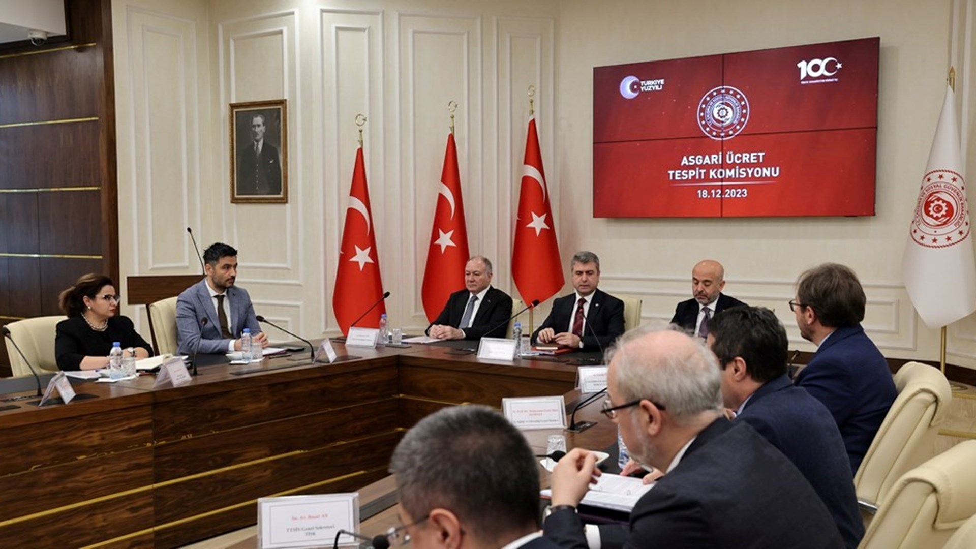 The second meeting of the Minimum Wage Determination Commission, within the scope of its work to determine the minimum wage that will be valid in 2024, was hosted by the Ministry of Labor and Social Security.