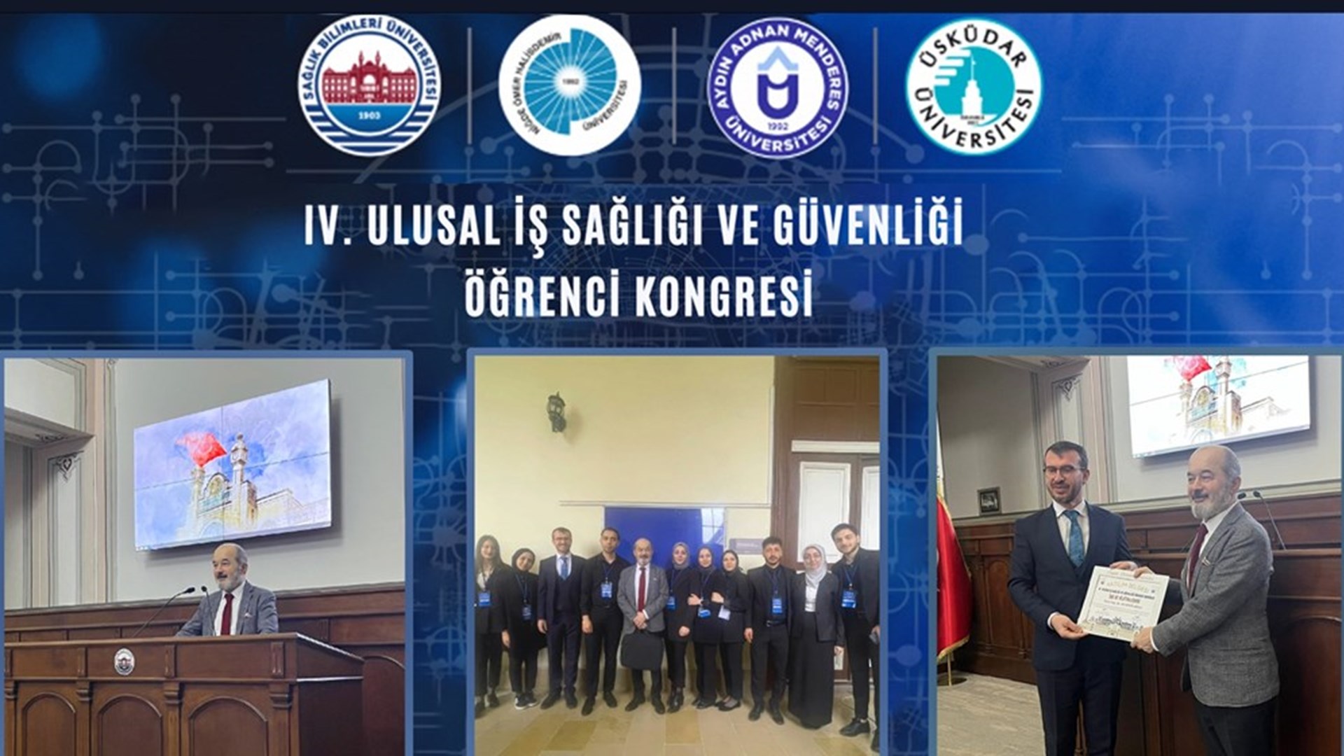 İSG ve DİJİTALLEŞME ana teması ile düzenlenen “IV. Ulusal İş Sağlığı ve Güvenliği Öğrenci Kongresi” 27-28 Nisan 2023 tarihinde Sağlık Bilimleri Üniversitesi’nde gerçekleştirildi.