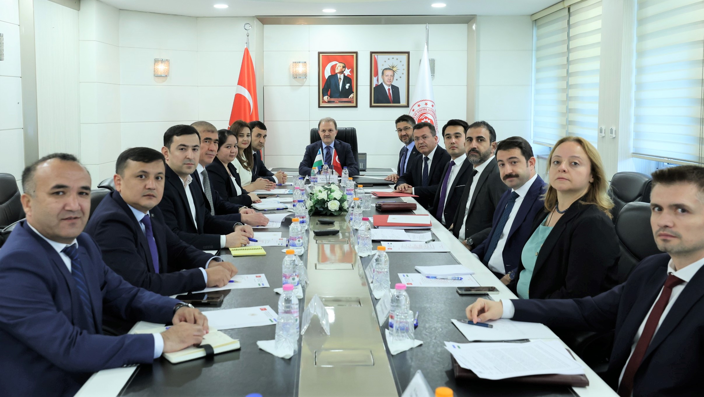 Within the scope of the Action Plan entered into force on 7 May 2025 between our Ministry and the Ministry of Employment and Poverty Reduction of the Republic of Uzbekistan, a delegation consisting of officials from the International Migration Agency of the Republic of Uzbekistan paid a working visit to our Ministry.