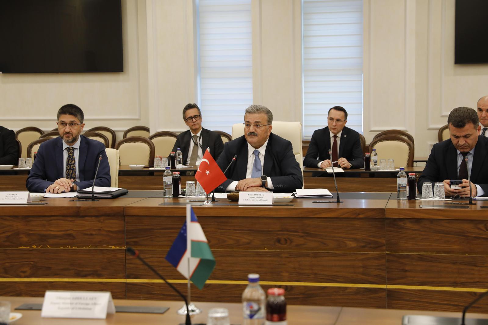 Our Deputy Minister Faruk ÖZÇELİK met with Olimjon ABDULLAEV, Deputy Minister for Foreign Affairs of Uzbekistan 