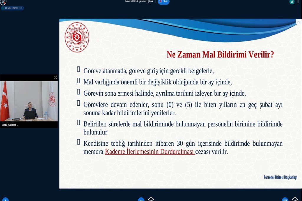 "Personel Özlük İşlemleri Eğitimi" gerçekleştirildi.
