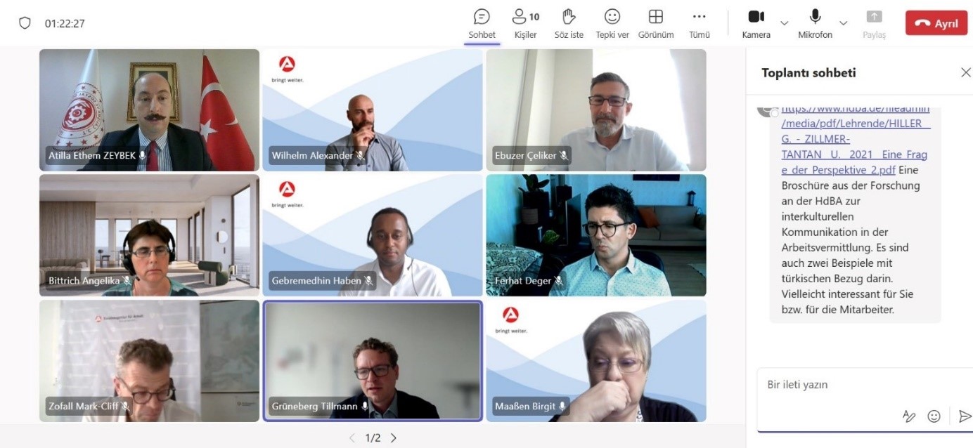 To strengthen the ongoing cooperation between our Ministry and the Federal Employment Agency of Germany, an online meeting was held on September 1, 2025, with the participation of our General Directorate, various departments of the Federal Employment Agency, and representatives of Maltepe University.