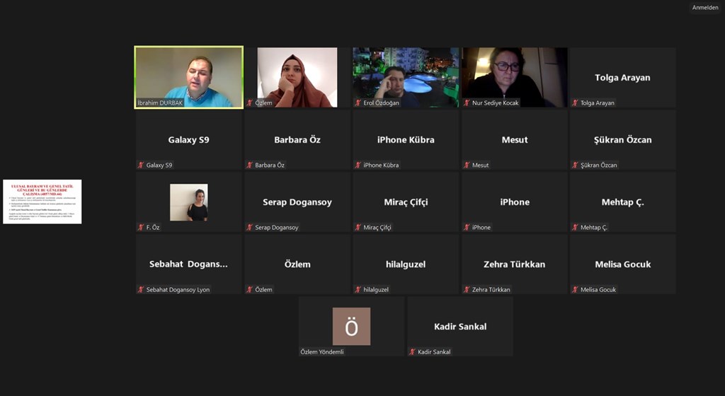 An online presentation on Labour and Social Security Life in Turkey was made by our Stuttgart Labour and Social Security Attaché's Office within the scope of the project named "Turkish in Business Life".