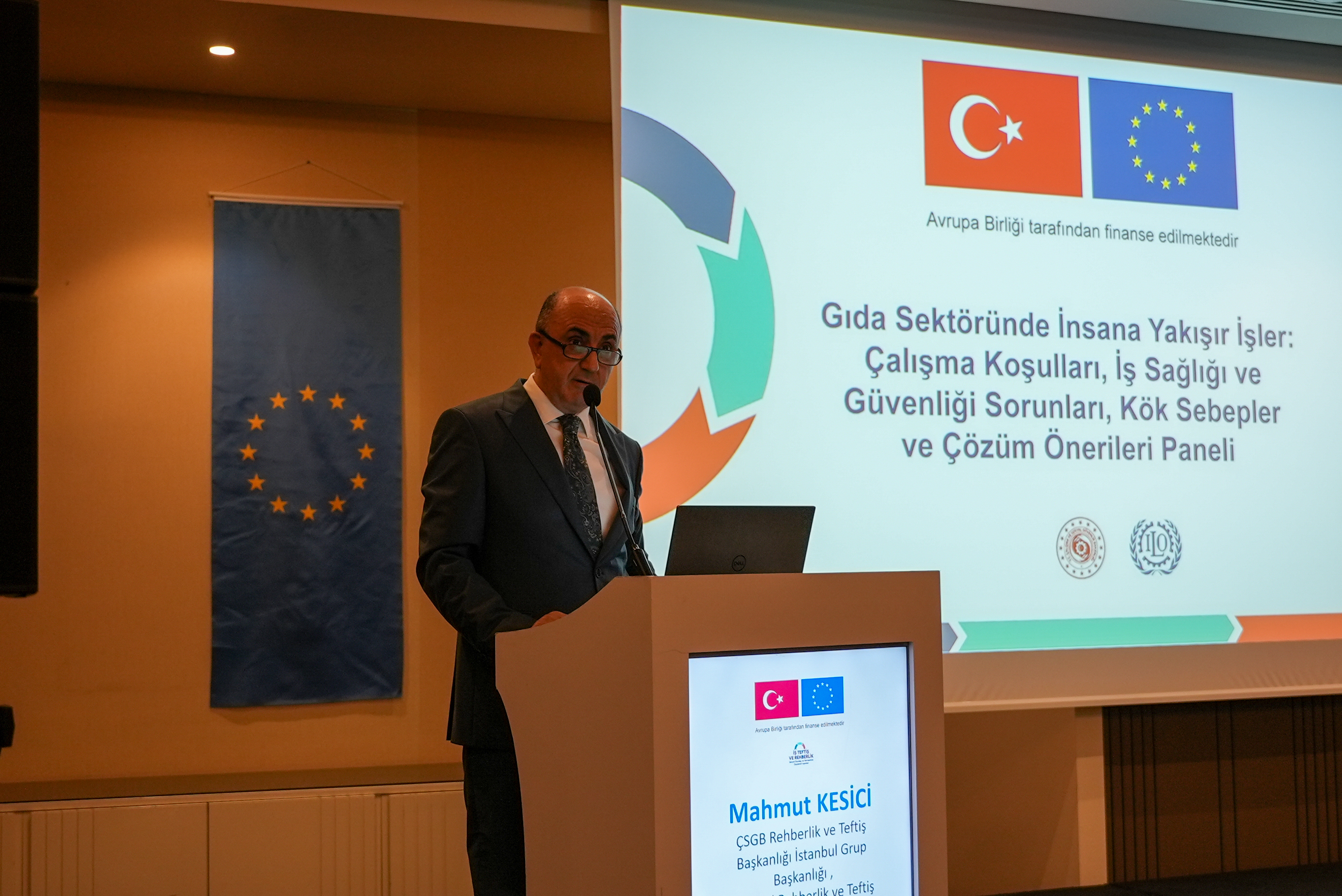 İş Teftiş Rehberlik ve Sosyal Diyalog Yoluyla İşyeri Uyumunun Güçlendirilmesi Projesi kapsamında düzenlenen “Gıda Sektöründe İnsana Yakışır İşler: Sektörel Değerlendirme Toplantısı”, 24 Eylül 2026 tarihinde İstanbul’da gerçekleştirildi.