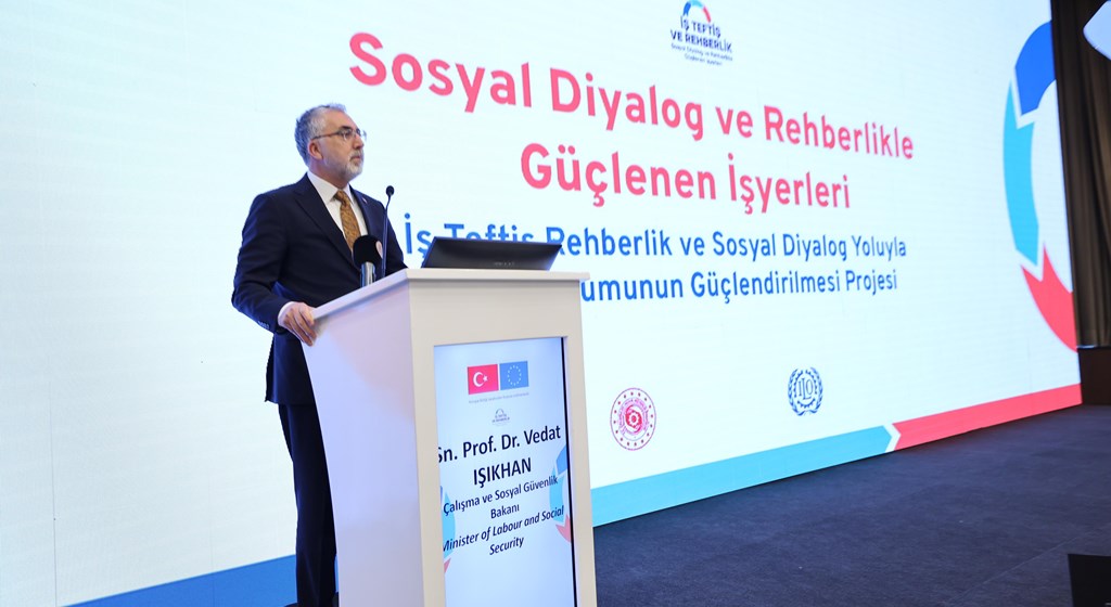 Bakan Işıkhan, “İş Teftiş Rehberlik ve Sosyal Diyalog Yoluyla İşyeri Uyumunun Güçlendirilmesi Projesi” nin Açılış Törenine Katıldı