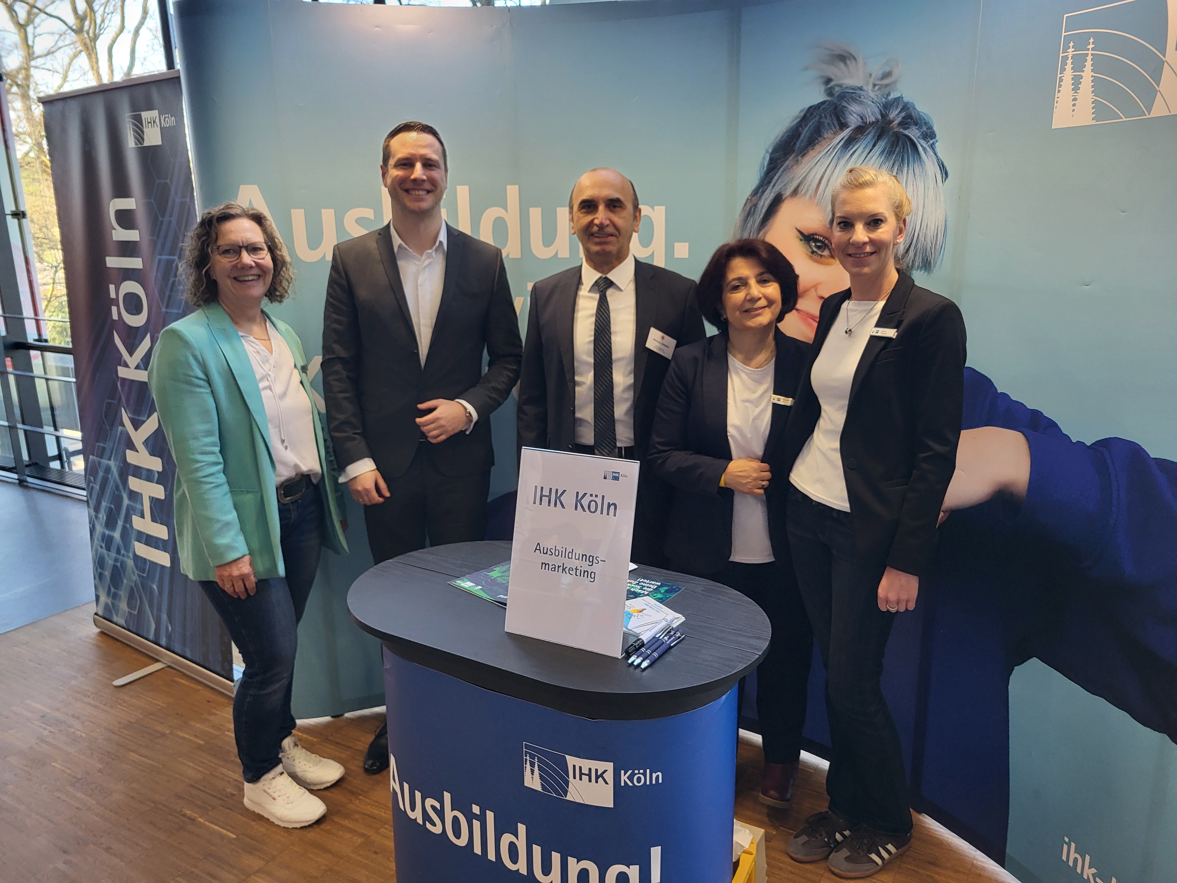 Speed-Dating Event organized by Cologne Chamber of Industry and Trade with the participation of 90 firms on vocational training venues was held in Rhein Energie Stadium in Cologne on 19.03.2025.