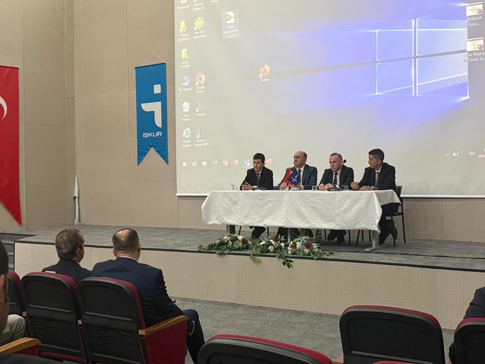28 Nisan 2026 tarihinde İstanbul Rehberlik ve Teftiş Grup Başkanlığı ile Kırklareli Ticaret ve Sanayi Odası (KTSO) iş birliğinde; “İşin Yürütümü ile İş Sağlığı ve Güvenliği Teftişleri” hakkında bilgilendirme toplantısı düzenlendi.