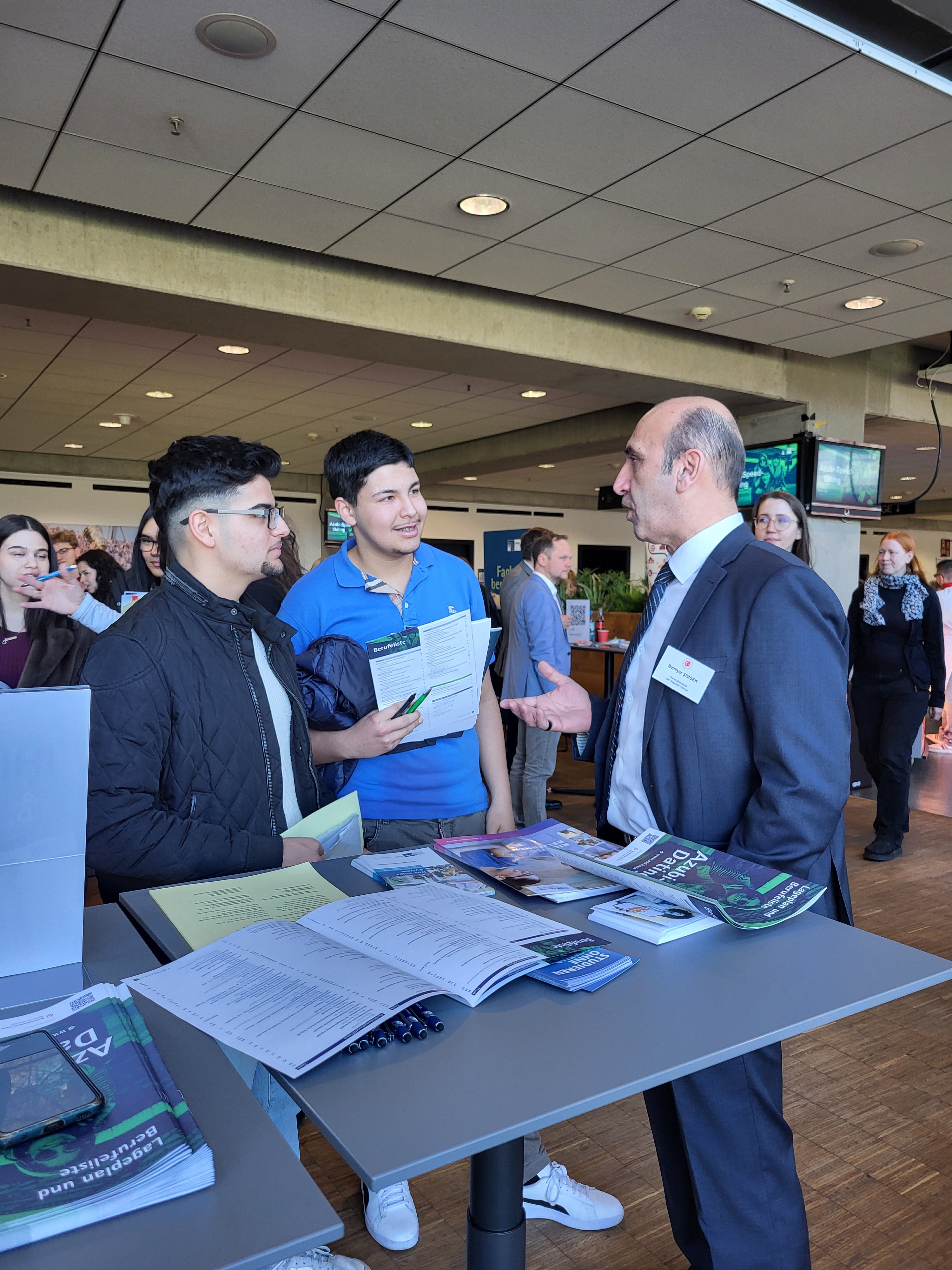 Speed-Dating Event organized by Cologne Chamber of Industry and Trade with the participation of 90 firms on vocational training venues was held in Rhein Energie Stadium in Cologne on 19.03.2025.