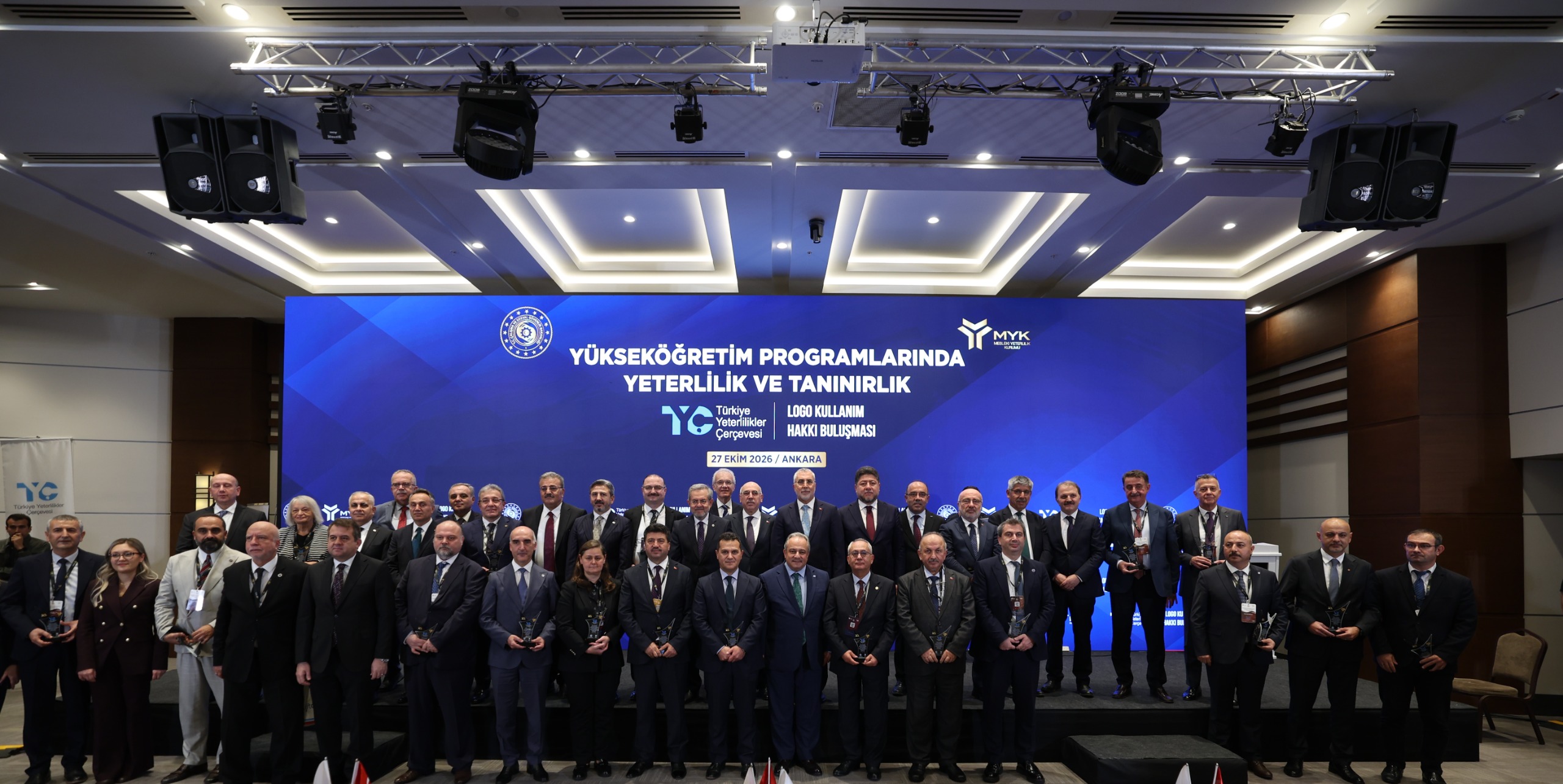 Çalışma ve Sosyal Güvenlik Bakanı Prof. Dr. Vedat Işıkhan, Mesleki Yeterlilik Kurumu (MYK) Yükseköğretimde Yeterlilik ve Tanınırlık-Türkiye Yeterlilikler Çerçevesi (TYÇ) Logo Kullanım Hakkı Buluşması Programı’na iştirak etti.