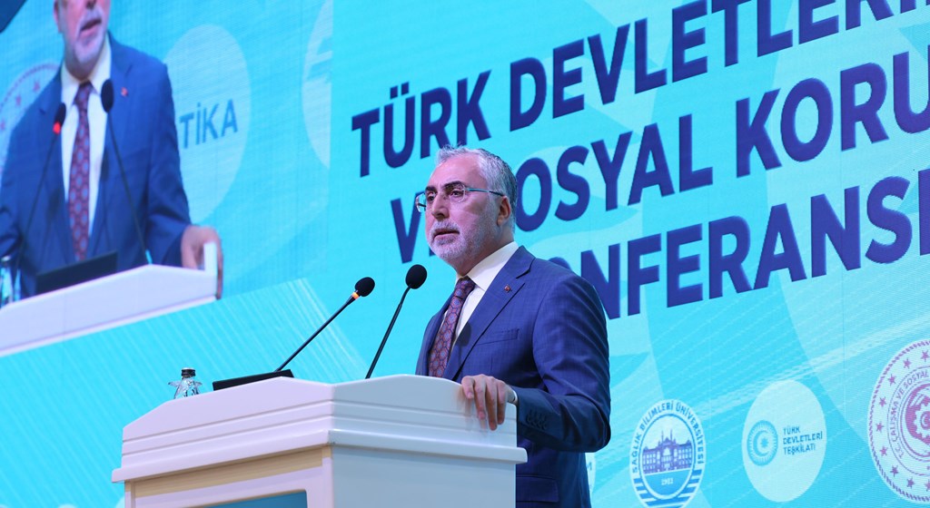 Minister of Labour and Social Security Prof. Dr. Vedat Işıkhan attended the opening ceremony of the ‘International Conference on Labour Life and Social Protection in Turkic States’ organised by the Ministry of Labour and Social Security at the Prof. Dr. Cevdet Erdöl Conference Hall of the University of Health Sciences between 31 October and 1 November.