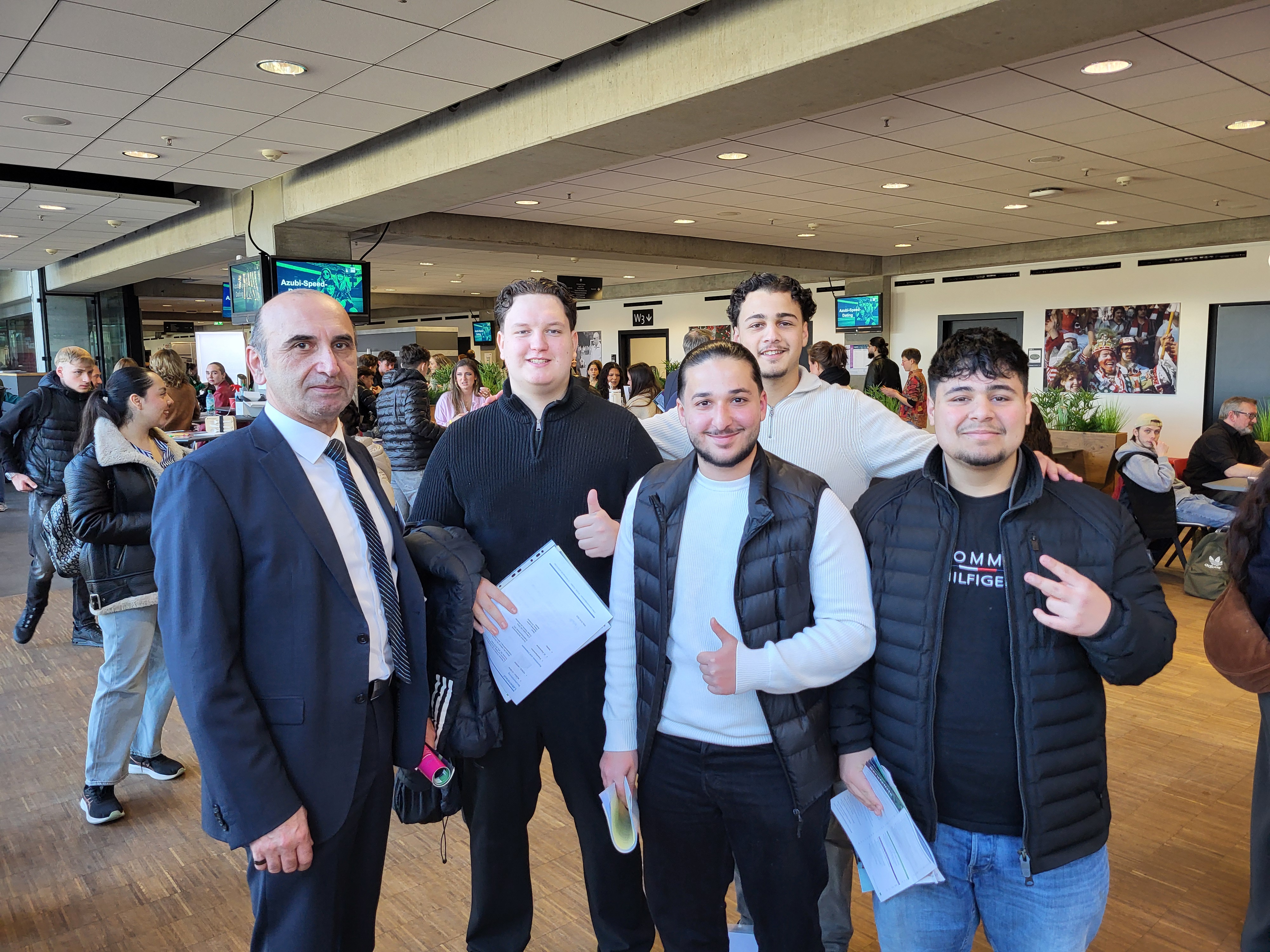 Speed-Dating Event organized by Cologne Chamber of Industry and Trade with the participation of 90 firms on vocational training venues was held in Rhein Energie Stadium in Cologne on 19.03.2025.
