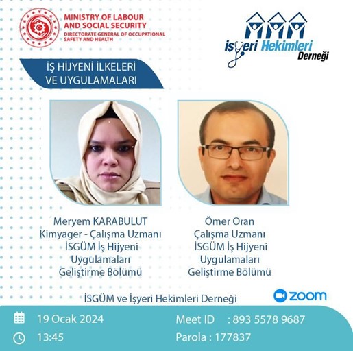 İşyeri Hekimleri Derneği ile Birlikte Hekimlere Yönelik “İş Hijyeni İlkeleri ve Uygulamaları Eğitimi” Gerçekleştirildi