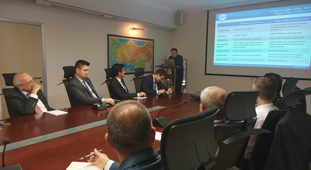 Within the scope of the 2023 Training Plan for the experts and assistant experts of our Directorate General, a training on “ISKUR's Activities and Problems Encountered in Overseas Employment Services” was organized.