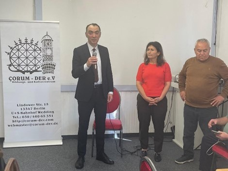 Labour and Social Security Attaché’s Office in Berlin participated in an information meeting hosted by the Berlin Association of People from Çorum Education and Cultural Centre. 