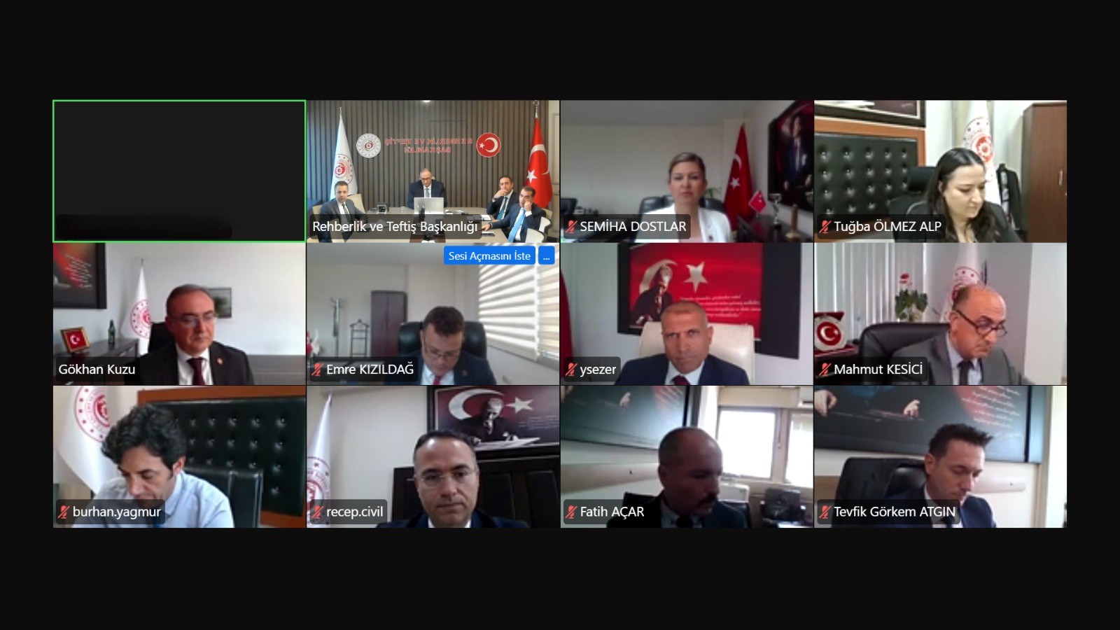 Rehberlik ve Teftiş Başkanlığımızın aylık değerlendirme toplantısı, 4 Ağustos 2026 tarihinde Grup Başkanlıkları yöneticilerinin katılımıyla çevrim içi olarak gerçekleştirildi.
