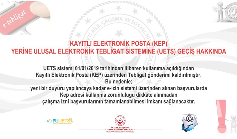 Kayıtlı Elektronik Posta Yerine Ulusal Elektronik Tebligat Sistemine Geçiş Hakkında