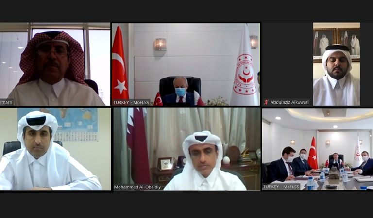 Türkiye-Katar Ortak Çalışma Komitesi İkinci Toplantısı Video Konferans Yöntemiyle Gerçekleştirildi