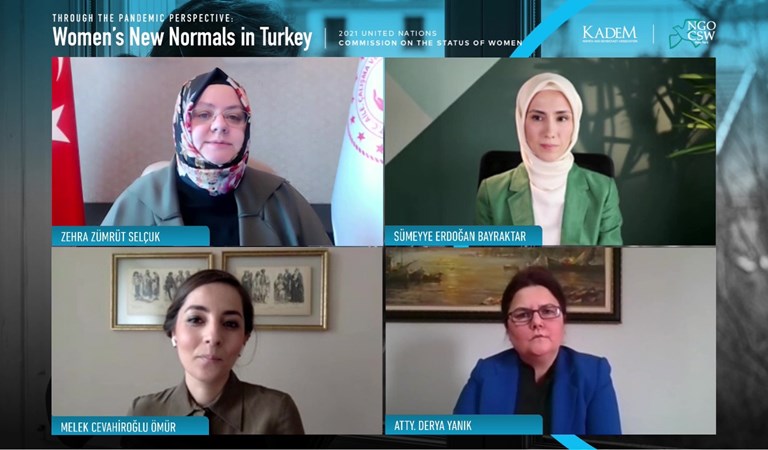 Bakan Selçuk, KADEM Tarafından Düzenlenen “Pandemi Perspektifinden: Türkiye'de Kadınların Yeni Normali” Etkinliğine Katıldı